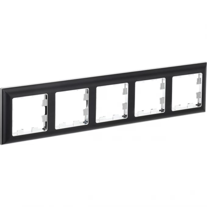 5-местная рамка IEK Brite ру-5-бр хром/черный 3 BR-M52-12-2-K2 5-местная рамка IEK Brite ру-5-бр хром/черный 3 BR-M52-12-2-K2