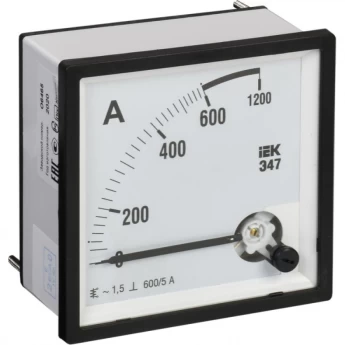Амперметр аналоговый IEK IPA10-6-0600-E Э47 600/5А класс точности 1,5 72х72мм -