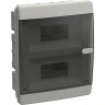 Корпус пластиковый IEK UNION ЩРВ-П-18 IP41 черная прозрачная дверь UIC-KP12-V-18-41-K01