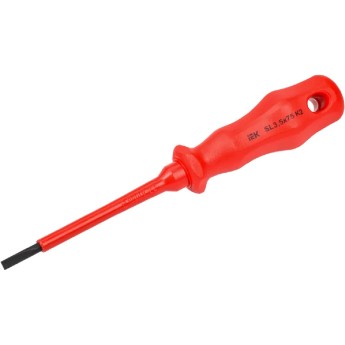 Отвертка диэлектрическая шлицевая IEK SL3.5х75 K2 1000В ARMA2L 3 Отвертка диэлектрическая шлицевая IEK SL3.5х75 K2 1000В ARMA2L 3