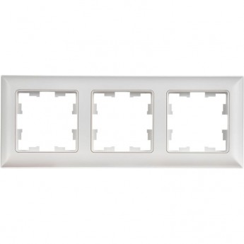 Рамка 3-местная IEK BRITE BR-M32-12-K91 РУ-3-БрАБ арктич. бел./белая