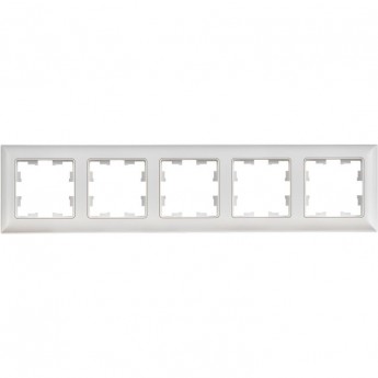 Рамка 5-местная IEK BRITE BR-M52-12-K91 РУ-5-БрАБ арктич. бел./белый
