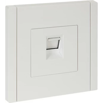Розетка компьютерная IEK FORTEPIANO RJ45 категория 5E FP232 белый FP-K10-1-K01