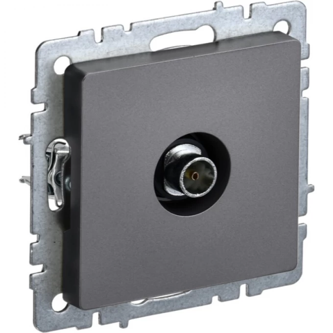Розетка TV оконечная IEK BRITE РТВ11-0-БрС сталь - BR-A10-O-K46 Розетка TV оконечная IEK BRITE РТВ11-0-БрС сталь - BR-A10-O-K46