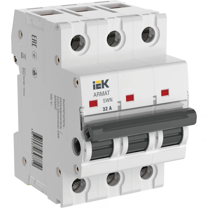 Выключатель нагрузки IEK ARMAT SWN 3P 32А AR-SWN-3-032 Выключатель нагрузки IEK ARMAT SWN 3P 32А AR-SWN-3-032
