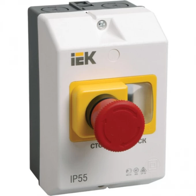 Защитная оболочка с кнопкой "Стоп" IEK IP54 - DMS11D-PC55 Защитная оболочка с кнопкой "Стоп" IEK IP54 - DMS11D-PC55